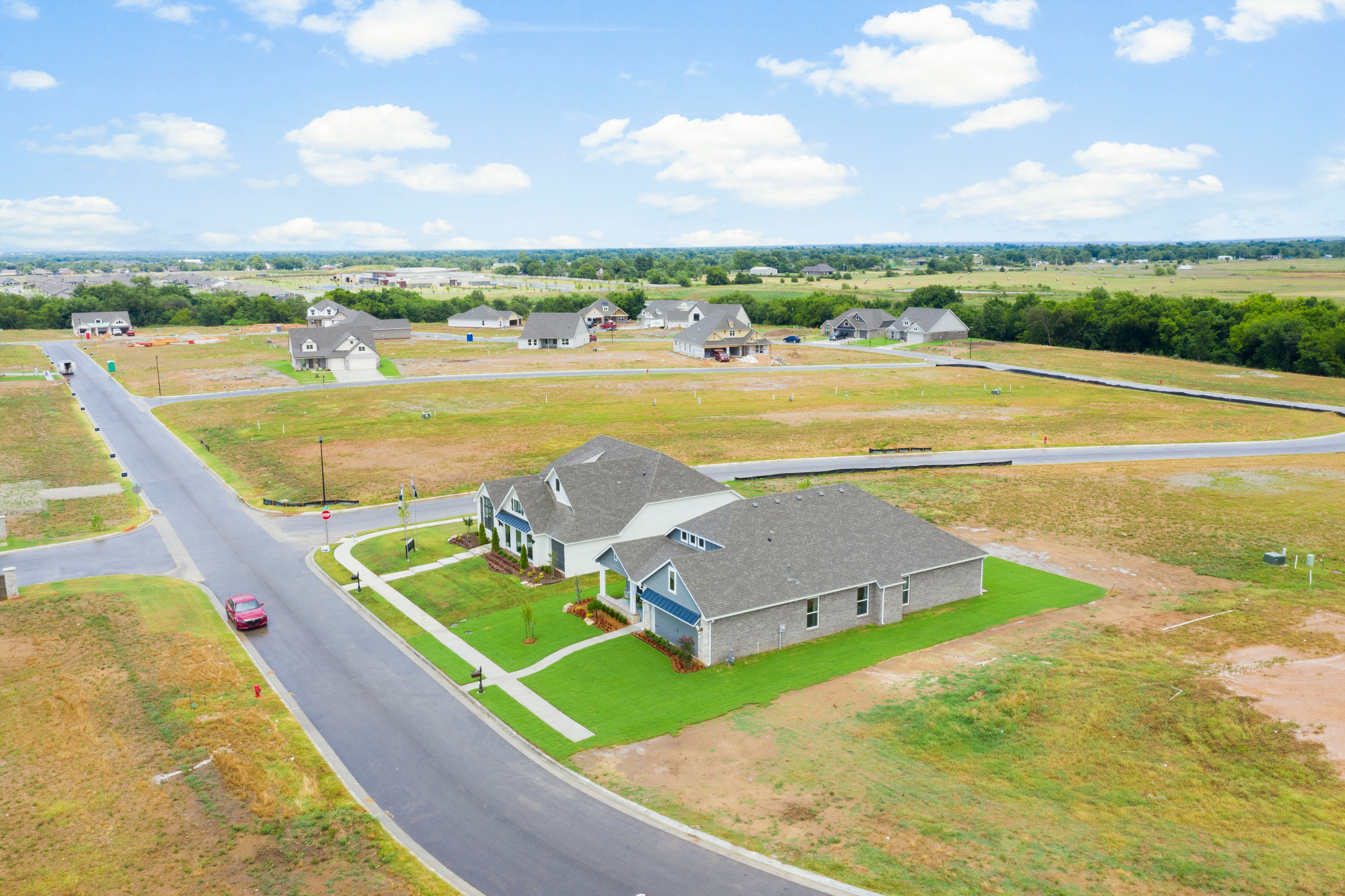 aerial shot of development in Owasso, OK