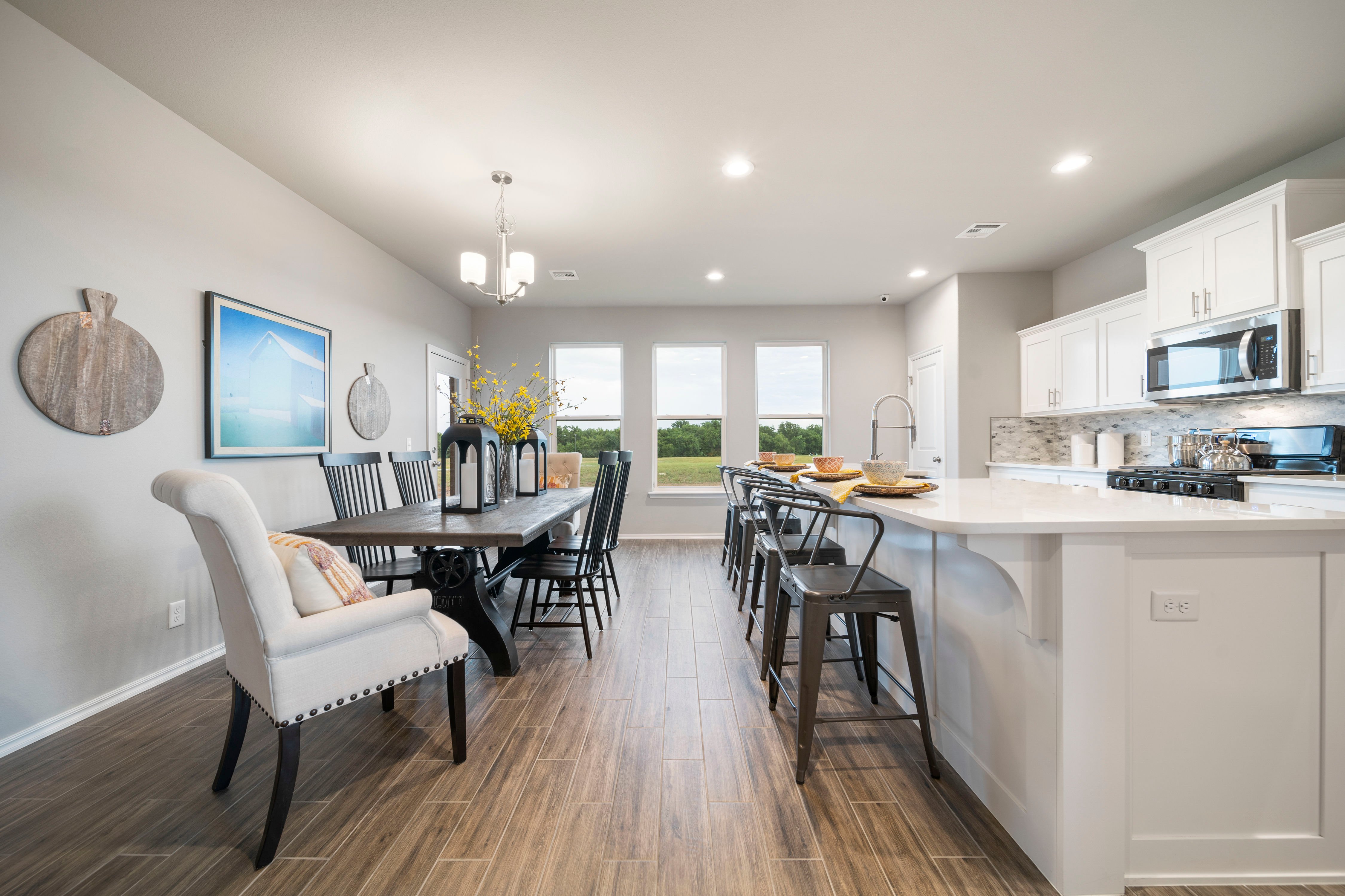 wood look tile kitchen