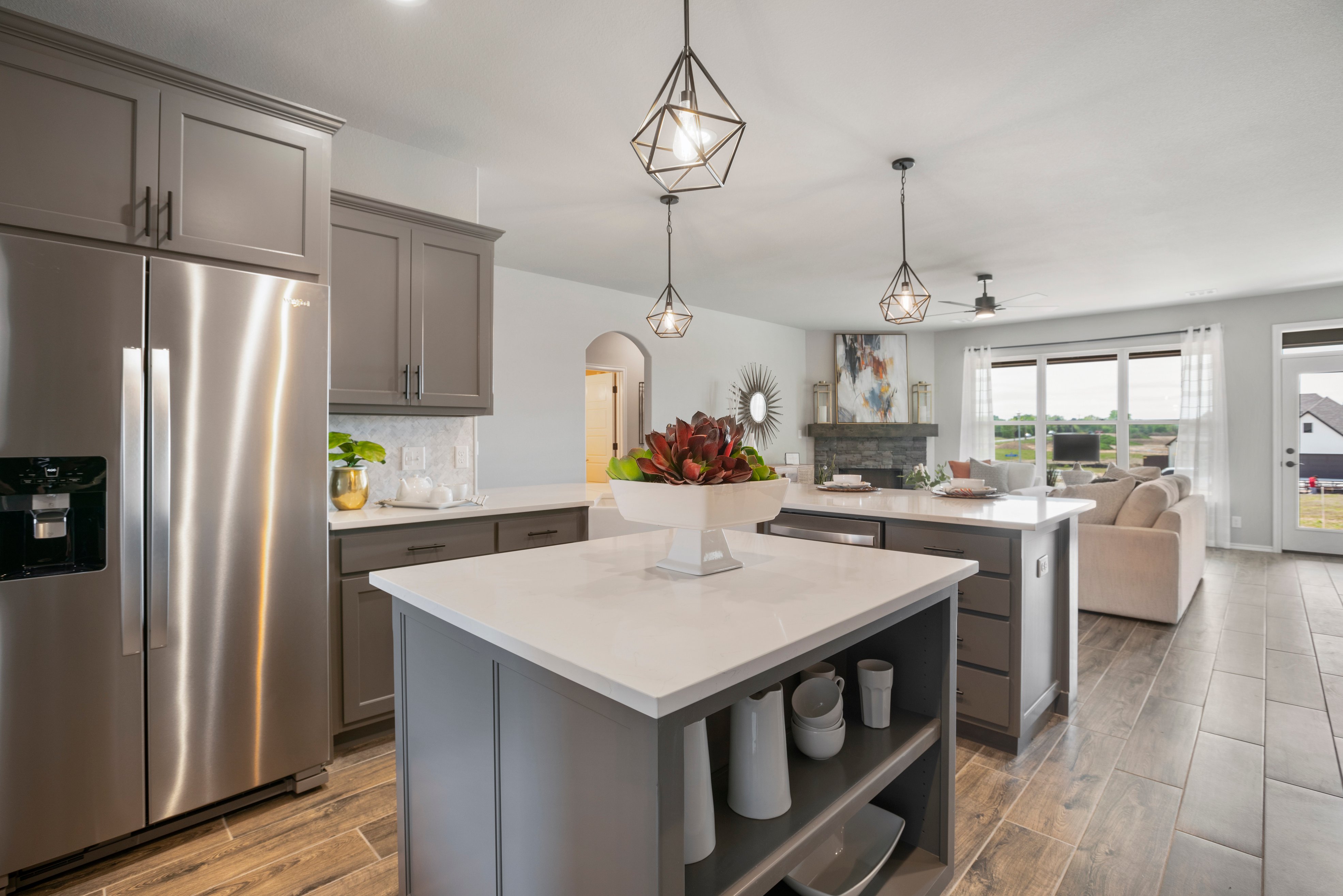 ceramic wood-look tile kitchen