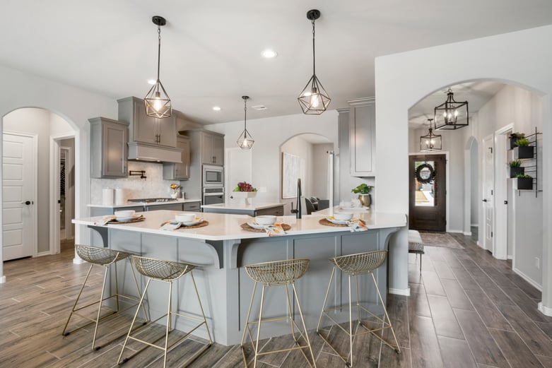 Kitchen from model home with island