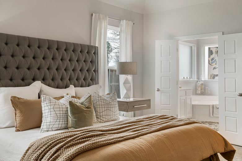 Master bedroom suite model home